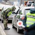 Kontrolės postas kelyje Kaunas - Vilnius