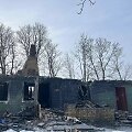 Ties Darbėnais sudegė gyvenamasis namas