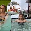 Dovilė maudosi ledo vonioje