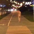 Klaipėdos gatvėmis &scaron;e&scaron;tadienio vakarą sliūkino nuoga moteris.