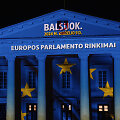 Vilniaus rotu&scaron;ė nu&scaron;vito ES spalvomis ir raginimu dalyvauti EP rinkimuose