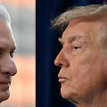 Miguelis Diazas-Canelis ir Donaldas Trumpas / MAXIM SHEMETOV JIM WATSON / AFP