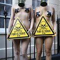 PETA protestas prie&scaron; Londono mados savaitę