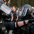 Gyventojų susirėmimas su policijos pareigūnais prie Rūdninkų poligono