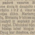 1924 m. birželio 6. &bdquo;Lietuvos žinių&ldquo; straipsnis