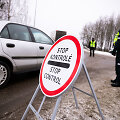 Policijos kontrolės postas prie Ukmergės gatvės &scaron;alia Avižienių