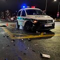 Taksi ir policijos automobilių autoįvykis