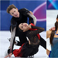 Madison Chock ir Evanas Batesas (kairėje), Laurence Fournier Beaudry ir Guillaume'as Cizeronas (de&scaron;inėje)