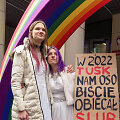 LGBTIQ pora prie teismo salės Lenkijoje / IMAGO/Mikolaj Janeczek / IMAGO/Mikolaj Janeczek