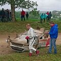 &bdquo;Ralio fanatikų&ldquo; nuotr.: E.Valei&scaron;os automobilis po avarijos