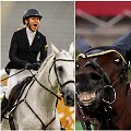 Tokijo žaidynėse L.Asadauskaitė (kairėje) jojo tobulai, o vokietė A.Schleu ir J.Kinderis jojime patyrė nesėkmes.