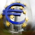 Euro simbolis prie Europos Centrinio Banko Frankfurte