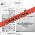 KGB pažyma su grifu &bdquo;Visi&scaron;kai slaptai&ldquo;, kurią pasira&scaron;ė A.Kičaikinas. Dariaus Petro&scaron;iaus pavie&scaron;intas leidimas dirbti su informacija, pažymėta &bdquo;Visi&scaron;kai slaptai&ldquo; tyli