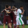 Gvidas Gineitis su &bdquo;Torino&ldquo; komanda &scaron;venčia įvartį.