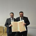 Vokietijos užsienio reikalų ministras Sigmaras Gabrielis perdavė L. Linkevičiui Vasario 16-osios akto faksimilę