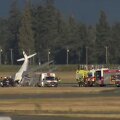 Kanadoje per aviacijos &scaron;ventę nukritus lėktuvui sužaloti penki žmonės