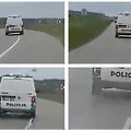 Fotopolicija: vinguriuojantis policijos automobilis