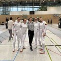 I&scaron; kairės: Grytė Sto&scaron;kutė, Patricija Vitonė, trenerė Viktė Ažukaitė, Juliana Ewert ir Neida Maziliauskaitė