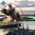 Ukrainos jūriniai dronai smūgiavo Rusijos povandeniniam laivui 