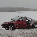 Žuvusios rankininkės automobilis po avarijos