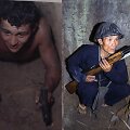 JAV seržantas Vietnamo tunelyje ir vietnamiečių karys