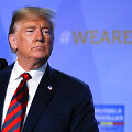 Donaldo Trumpo spaudos konferencija Briuselyje