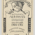 Pirmasis &bdquo;Autografų albomo&ldquo; puslapis