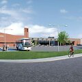 Planuojamos statyti &Scaron;ilutės rajono autobusų stoties vizualizacija