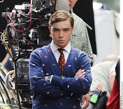 Edas Westwickas &bdquo;Gossip Girl&ldquo; filmavimo aik&scaron;telėje (2008 m.)