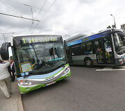 Elektrinis autobusas Vilniaus gatvėse