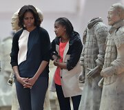 Michelle Obama su dukterimis