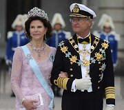 &Scaron;vedijos karalius Carlas Gustafas XVI ir karalienė Silvia