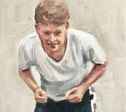 Donata Minderytė,  24x29.5cm, aliejus, drobė