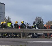 Vilniaus rajone susidūrė vilkikas ir BMW