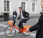 Danijos princas Frederikas važinėjosi dviračiu Vilniuje