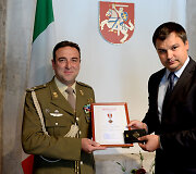 Italijos gynybos ata&scaron;ė Lietuvai Claudio Fazari ir Marijus Velička