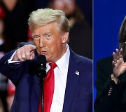 Donaldas Trumpas ir Kamala Harris 