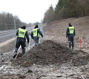 Lietuvos policijos mokyklos kursantų mokymai prie geležinkelio