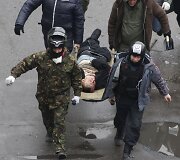 Kijeve ne&scaron;amas sužeistas protestuotojas