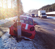 &bdquo;Citroen&ldquo; avarija Geležinio Vilko gatvėje, Vilniuje