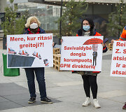 Prie Vilniaus miesto savivaldybės vyko Greitosios medicinos pagalbos stoties profesinės sąjungos piketas