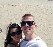Justina Remeikaitė su partneriu