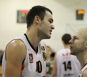 Vilniaus &bdquo;Perlo-MRU&ldquo; žaidėjai Antanas Udras ir Tomas Černeckis