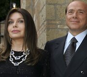 Silvio Berlusconi su buvusia žmona Veronica Lario