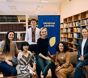Oleksandas su Ukrainos centro savanorių komanda
