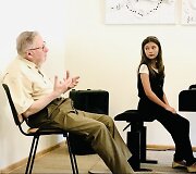Kaja M.K.Čiurlionio kūrybos meistri&scaron;kumo pamokoje su prof. Vytautu Landsbergiu
