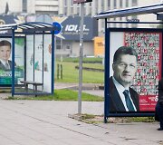 Politinė reklama Vilniuje rinkimų dieną