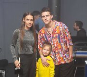 Donatas Montvydas su žmona Veronika ir dukra