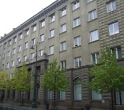 Žemės ūkio ministerija Gedimino pr. Vilniuje (dab. Europos Komitetas prie Lietuvos Respublikos Vyriausybės), architektas V. Afanasjev, 1954 m.