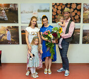 Gintarė ir Tomas Slausgalviai bei Agnė Kru&scaron;inskienė